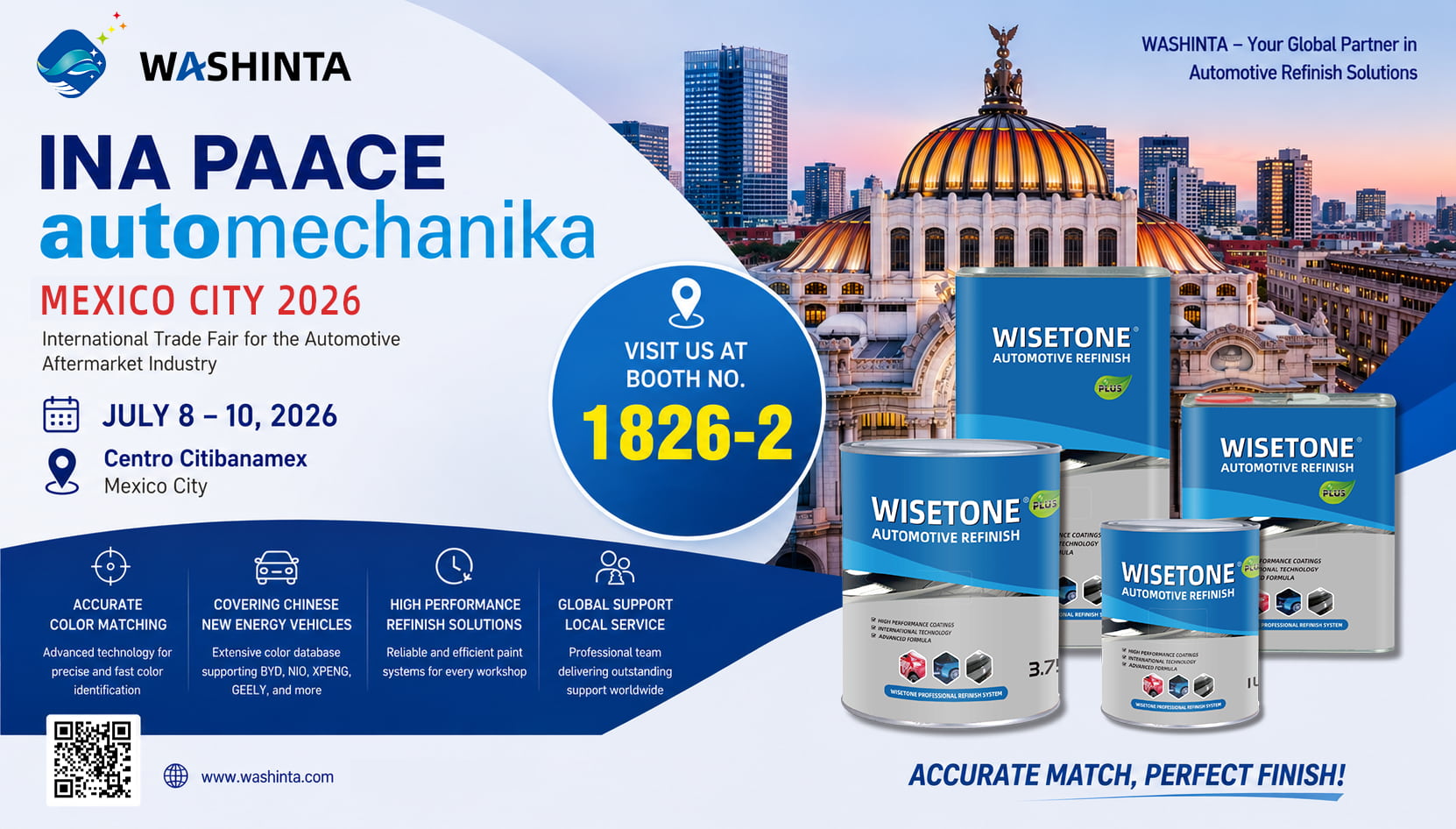 Meet WISETONE PLUS at INA PAACE Automechanika Mexico City 2026 – BOOTH NO. 1826-2